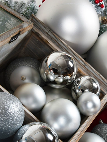 Праздничное украшение, серебряный декоративный шар, яркий блестящий пластиковый шар, подвесной шар 6-30 см, рождественское украшение, подвесной потолок