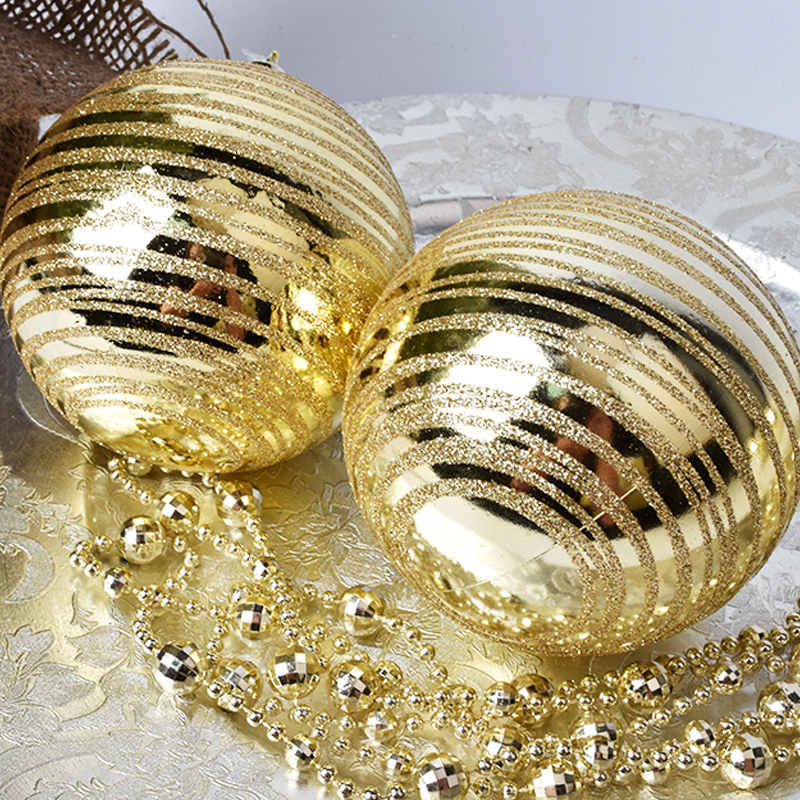 Christmas Tree Decoration Supplies 10CM Painted Plastic Ball 7CM Golden Ball 6 Fashion Mall Hotel Placement single box
