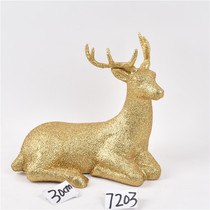 Flash Powder Christmas Deer Swing Accessories Shop Window Counter Arrangement Polar Bear Scene Arrangement Supplies