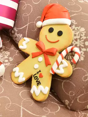 Christmas furnishings bakery house decoration hanging large gingerbread man Birthday Party cartoon biscuit man hanging