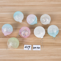 Christmas decoration supplies glitter transparent color acrylic snowflake plastic shopping mall window decorations