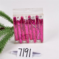 Christmas Decorations Pendant Christmas Pendant Colored Plastic Red Gold Blue Silver Painted Ice Strips Decorative Pendant Christmas Hanging Accessories