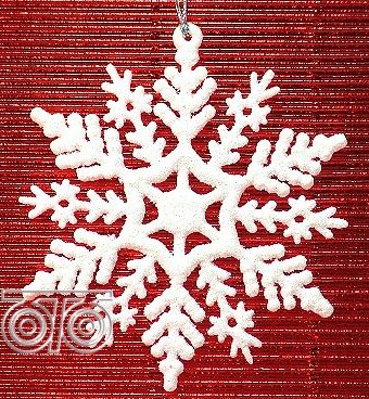 Christmas Decorations Snowflakes Christmas Tree Decorations 10CM White Plastic Shiny Pink Snowflake Shop Window Hangings