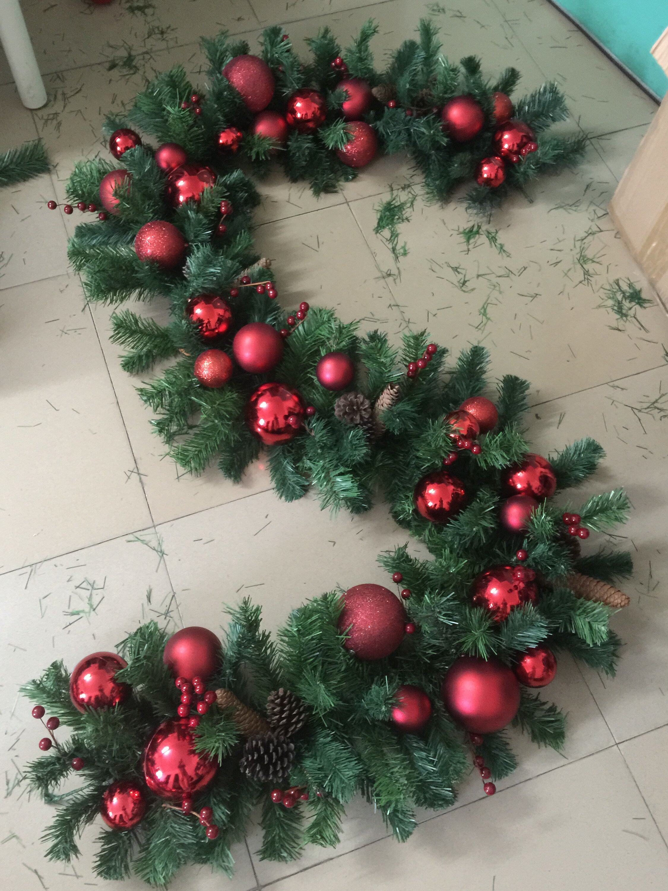 Heidi Christmas Vines Bar 2 7 m Red Package Garland Grass Hotel Mall Shop Shop Window Arrangement Decorated Vines