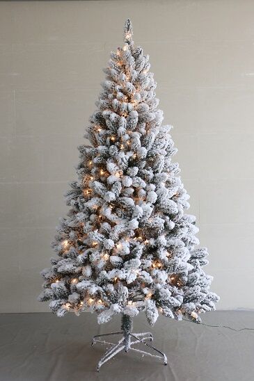 Christmas decorations 150CM High Snow Tree Pendulum Pieces 1 5 m High Spray Snow Flocking Tree With Lamp Decoration Pendulum