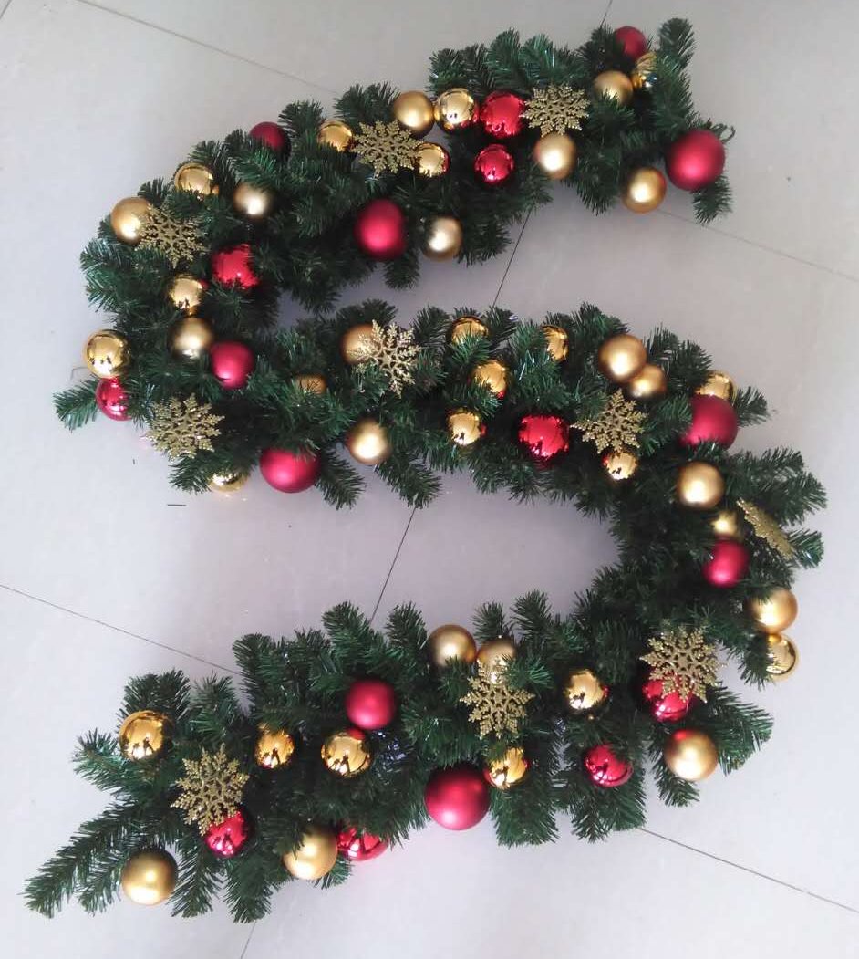 Heidi 2 7m Christmas Vine 270cm Snow Flower Piece Golden Red Golden Golden Golden Golden Golden Gate Decorated with a 5kg