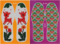 Insole drawing small plaid whiteboard picture appearance high-definition pattern cross-stitch pattern geometric flower animal double-sided pattern