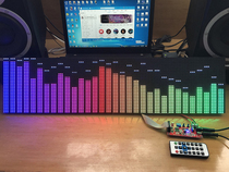 AS1000 Professional music spectrum display Full color remote control voice control RGB car LED audio level rhythm light