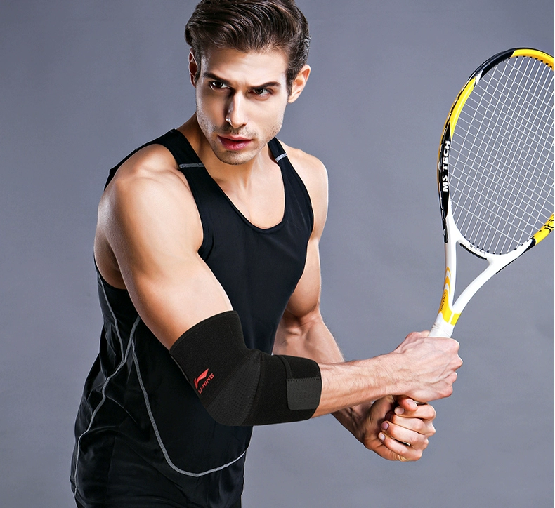 Li Ning thể thao khuỷu tay nam và nữ bóng rổ quần vợt cầu lông bảo vệ khuỷu tay áp lực ấm áp ấm cánh tay bảo vệ mùa thu và mùa đông