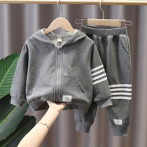 Boy Clothing Boy Suit 2021 New Ocean Qi Kids Casual Clothing Spring Fall Children Sports Two Sets Eben