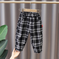 Children Pants Spring Autumn Season New Korean Version Baby Plaid Casual Pants Boy Loose Trousers Kid Sports Pants Tide