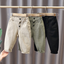 Boy Pants Spring Autumn Clothing New 2021 Ocean Gas Baby Casual Long Pants Children Elastic Pants Children Outwear Pants Tide