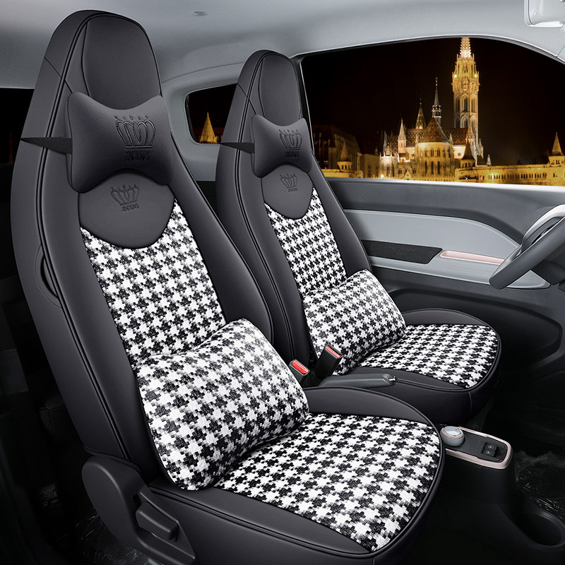 Chery QQ Ice Cream 2022 Ice Cream Car Seat Cover St. Décor Linen Linen Boudin Seat Sleeve Woman Four Seasons