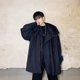 ເສື້ອກັນໜາວຂອງຜູ້ຊາຍ Yamamoto ຊ້ໍາ hooded lapel ຂະຫນາດໃຫຍ່ແບບ Harajuku jacket ວ່າງ niche retro workwear ດຽວ windbreaker