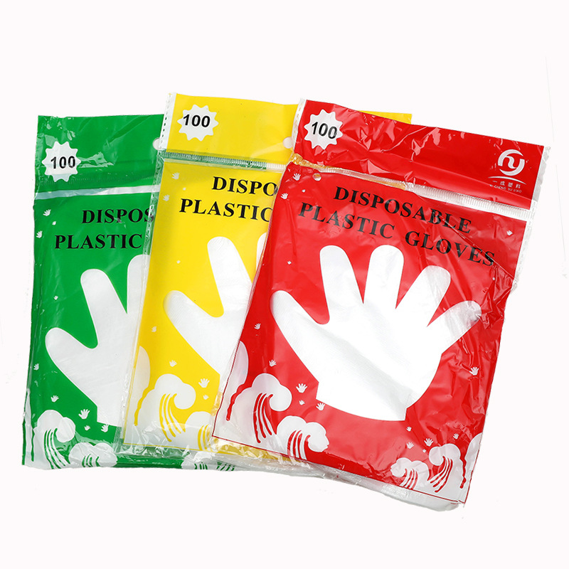 Disposable Gloves 100 only Catering Food Grade Transparent Beauty Housework Cleaning Sanitary Gloves 5