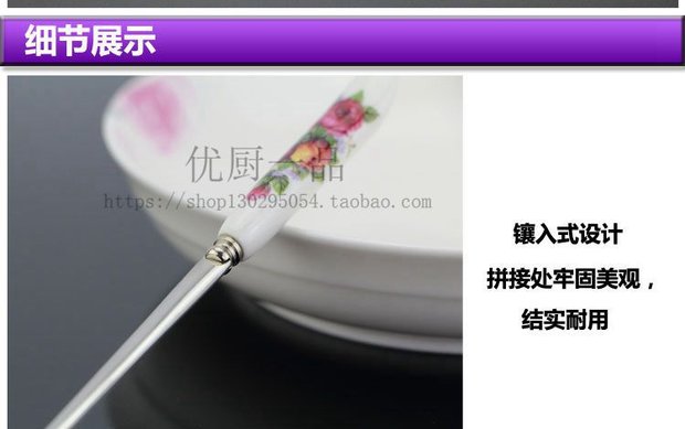 Mẫu gốm sáng tạo tay cầm bằng thép không gỉ múc cà phê thìa khuấy thìa kem dài tay cầm thìa sữa bột thìa - Cà phê phin cafe sứ