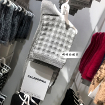 (Spot)Calzedonia womens silver flash grid socks fashion street shot