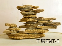 Thousand-layer stone sketch bonsai stone fish tank landscaping stone turtle pattern stone rockery stone bonsai fish tank landscaping stone plant attached stone