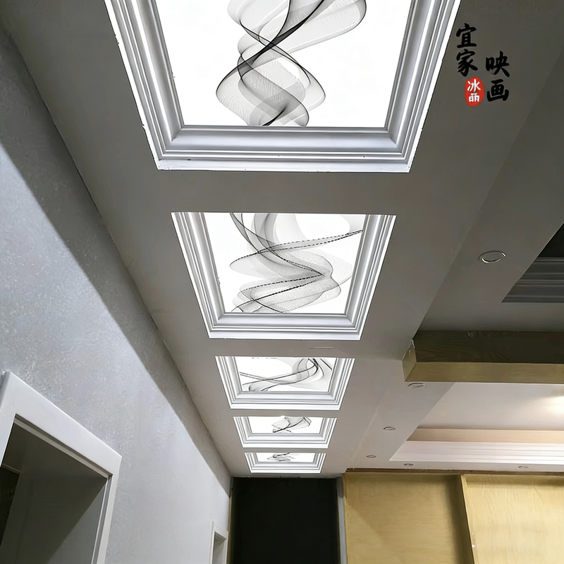 3D Art Glass Ceiling Accessible Luxury Simple Entrance Ceiling Decoration Aisle New Chinoiserie Translucent Acrylic Ceiling 3D Art Glass Ceiling Accessible Luxury Simple Entrance Ceiling Decoration Aisle New Chinoiserie Translucent Acrylic Ceiling