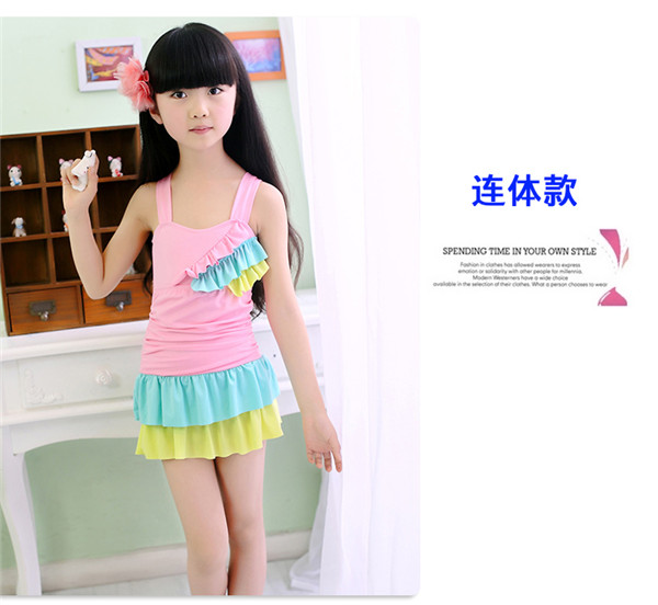 Bộ đồ bơi bé gái dễ thương của Hàn Quốc size bé một mảnh váy bé gái váy bikini phù hợp với bikini - Bộ đồ bơi của Kid đồ bikini cho trẻ em