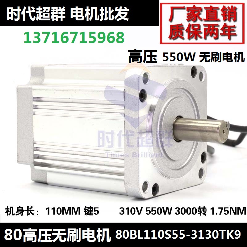 550W High voltage DC brushless motors 80BL110S55 3000 turn high power DC motor era ultras
