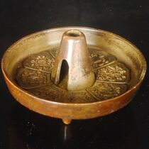 Auspicious eight-treasure oil lamp everything goes smoothly and wealth is prosperous antiques and miscellaneous collections imitation copper handicrafts and ornaments