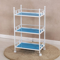 Beauty salon cart Beauty cart Antique three-layer Wrought iron glass wood nail car embroidery cart