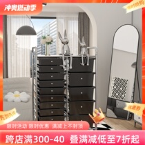 Welfare multi-furniture storage cabinet drawer-type mobile bedroom with wheels simple slotted plastic locker storage rack