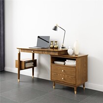 Nordic Log Workshop Willpower Light Extravagant Solid Wood North American Oak Minimalist Activity Telescopic Writing Desk Desk