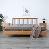 Nordic Log Workshop White Oak Wood Full Solid Wood Vertical Clause Simplicity Yoda Garden Fresh Windsor Bed Double Bed