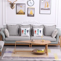 Nordic Log Workshop White Oak Wood Sloth Solid Wood Cloth Art Minimis Nordic Day Style Wood Frame Sofas