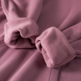 Хлопковая кремовая цветная толстовка с капюшоном, флисовая зимняя рубашка для отдыха