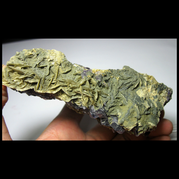 Mineral Ore Standard YS3352KF Petal-like Siderite Fluorite (10 5 cm305g)XO