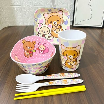 Food grade children's bowl, spoon, fruit plate, student dormitory bowl