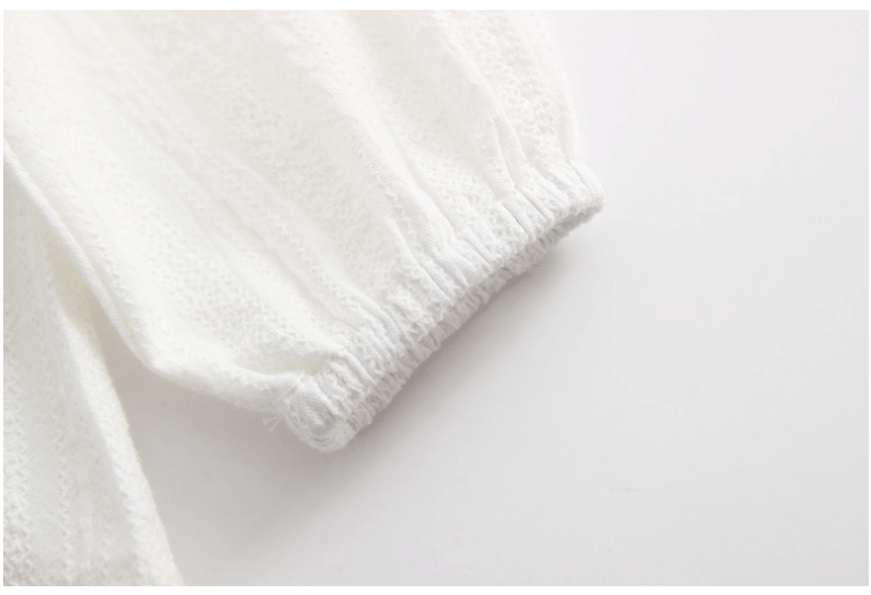 Xuân 2018 mới bé gái sơ mi cotton cotton sơ mi hoang dã bé sơ mi chạm đáy áo sơ mi búp bê trẻ em sơ mi trắng cho bé trai