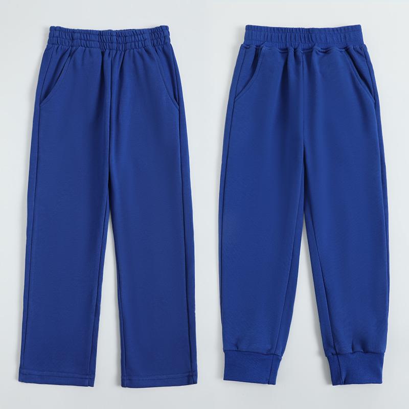 Children's School Uniform Pants, Royal Blue Sweatpants, Boys and Girls Class Uniform Pants, Middle and Older Children, Elementary School Students, One or Two Stripes Long Pants