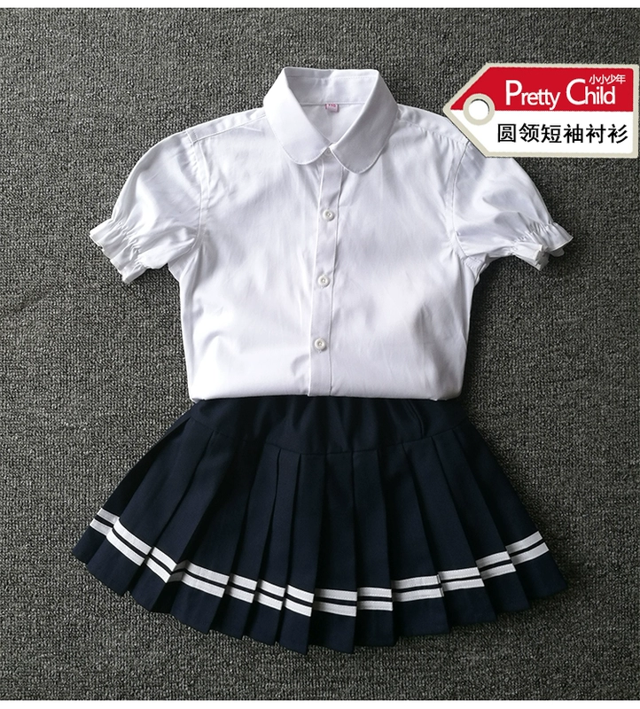 Cô gái cộng với áo sơ mi trắng nhung dài tay mùa thu đông mới áo cotton dày mới đồng phục học sinh lớn cho thấy áo sơ mi