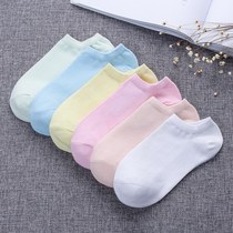 Summer white womens socks Japanese low-end shallow boat Socks womens cotton socks students nurses womens shoes yellow autumn