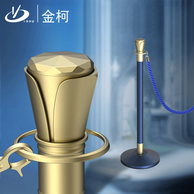 Golden Ke Rong Hua Hanging Rope Greeting column One meter line Railing Base Hotel Isolation With Guard Rail Upscale Protocol Pole