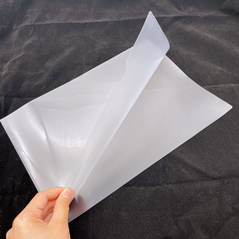 Zhenxin L folder transparent folder plastic single folder A4 file set two page insert bag thicker