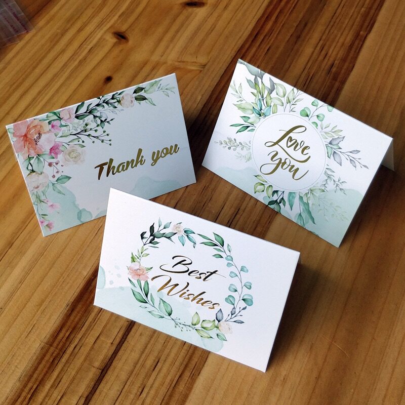 100 ins simple gilded creative Thanksgiving Goddess Greeting Cards Fold Blessing Message Confession Valentine's Day Cards