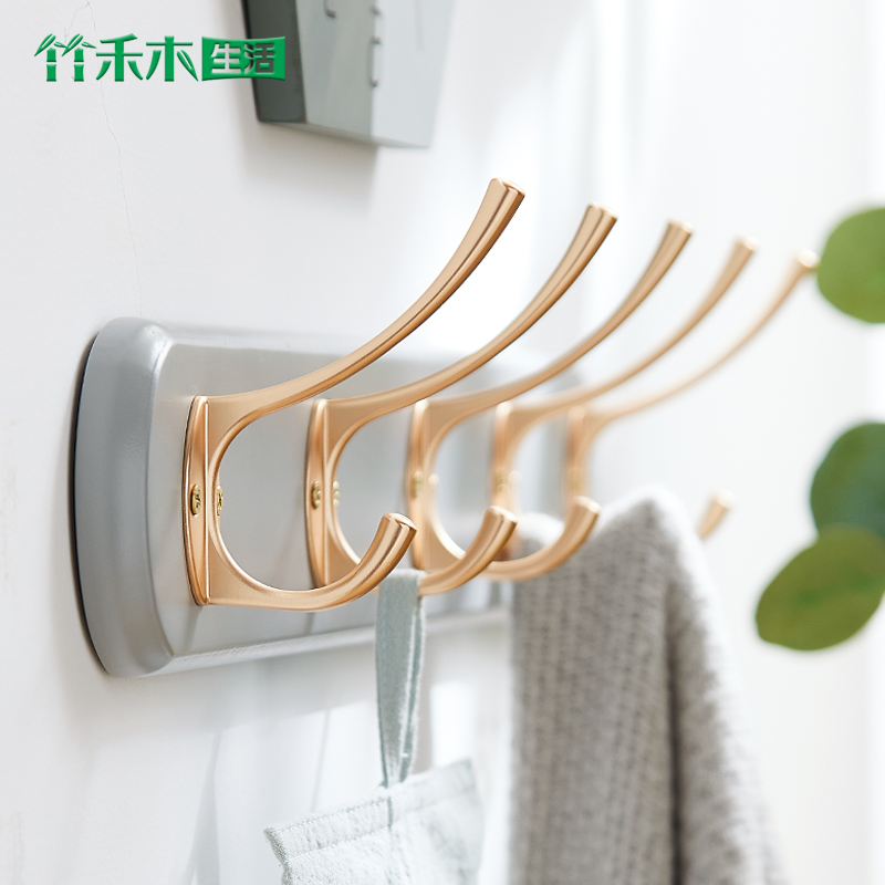 Hanging hanger wall hanging clothes hook after entering the door into the bedroom porch without trace nails free punching wall hanging clothes hook