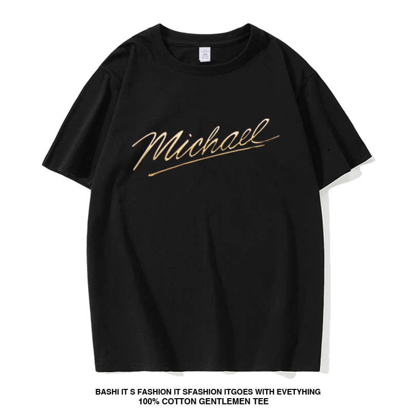 European and American Fashion Pays Homage to the Classic Michael Jackson Short-Sleeve Unisex Trendy Drop-Shoulder T-Shirt