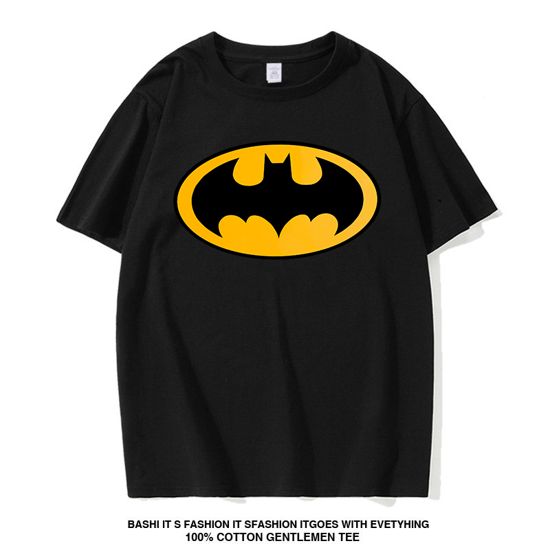 Children's Batman Batman T-Shirt Men's Pure Cotton Short-Sleeved Women's Superhero Comic Justice League Large Size Children's Batman Batman T-Shirt Men's Pure Cotton Short-Sleeved Women's Superhero Comic Justice League Large Size