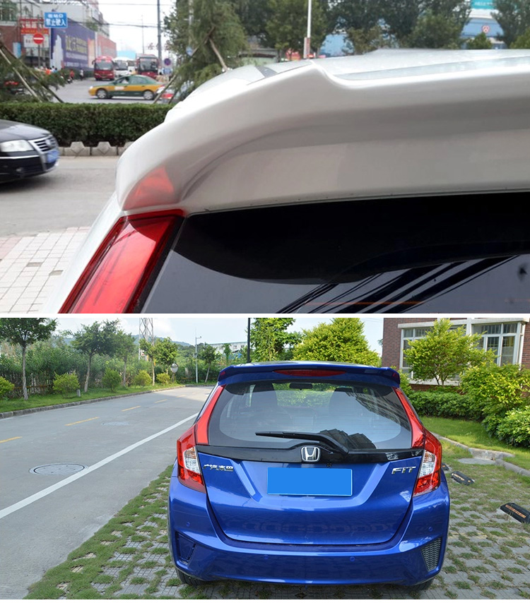 Honda Fit đuôi cánh Fit gk5 cánh sau không giới hạn Fit đặc biệt Sửa đổi sơn ABS mà không cần đấm cánh gió đuôi xe hơi