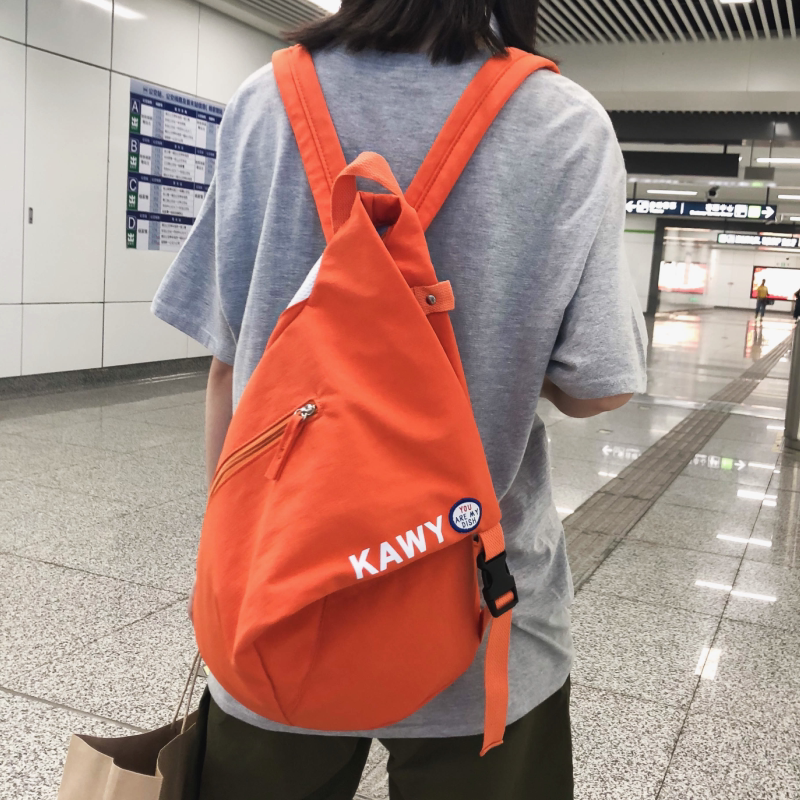 Cienda Kuelta bag women's large capacity 2021 new trendy fashion all-match backpack canvas bag summer