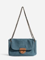 Cienda Kuelta Bag for women 2021 new fashion Chauding satchel satchel Summer 100 Lap Denim Chain Small Square Bag