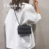 Cienda Kuelta Bag Package Women 2021 New Tide Fashion Single Shoulder Diagonal Satchel 100 Hitch Black Genuine Leather Bag Summer