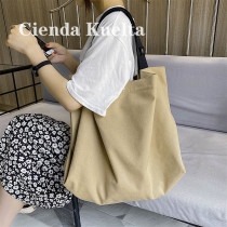 Cienda Kuelta Bag Bag Woman Large Capacity 2021 New Tide Fashion Canvas Single Shoulder Bag Big Bag Woman Summer