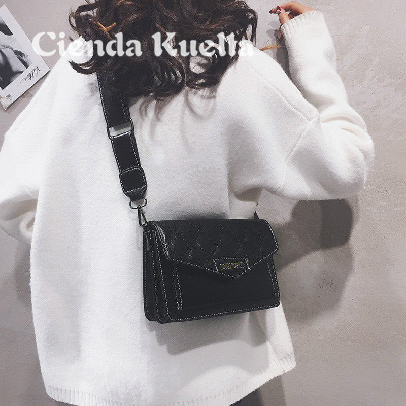 Cienda Kuelta Bag Package Women 2021 New Tide Fashion Genuine Leather Skew Satchel Broadband Magna Bag Summer